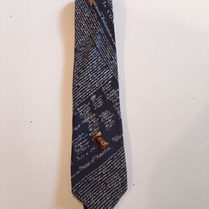 Men’s Handmade 100% Silk Museum Artifacts Liberty Bell Patriotic Tie